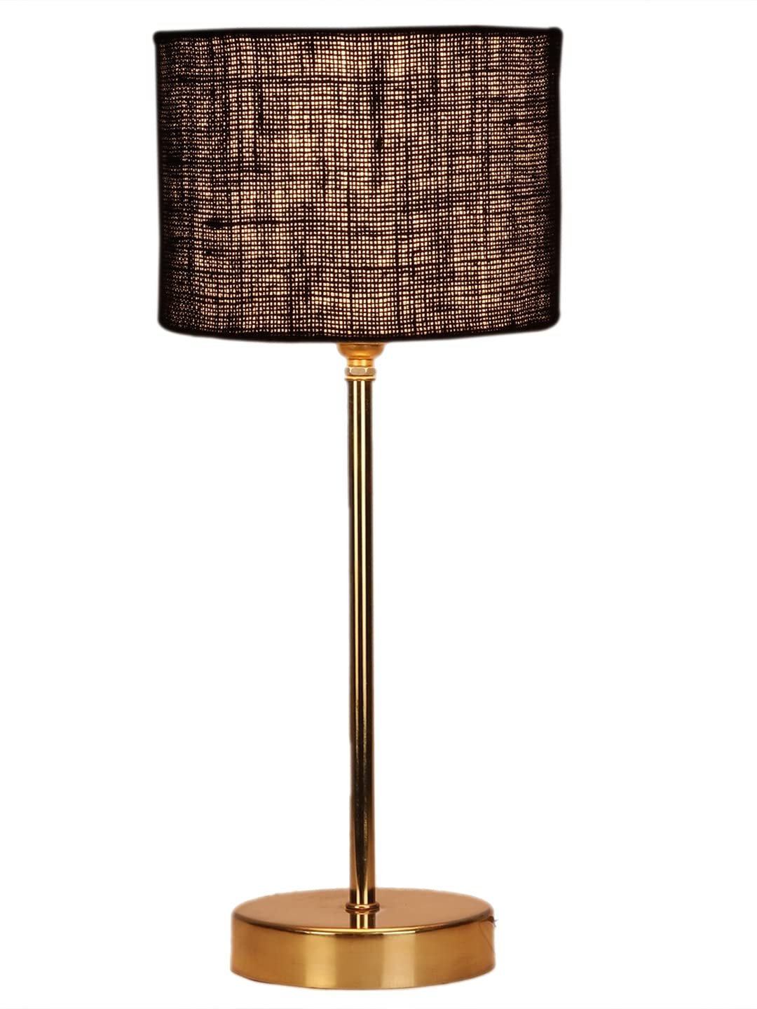 Black Jute with Metal Gold Table Lamp(x)