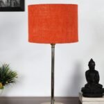 Orange Jute with Metal Gold Table Lamp(y)