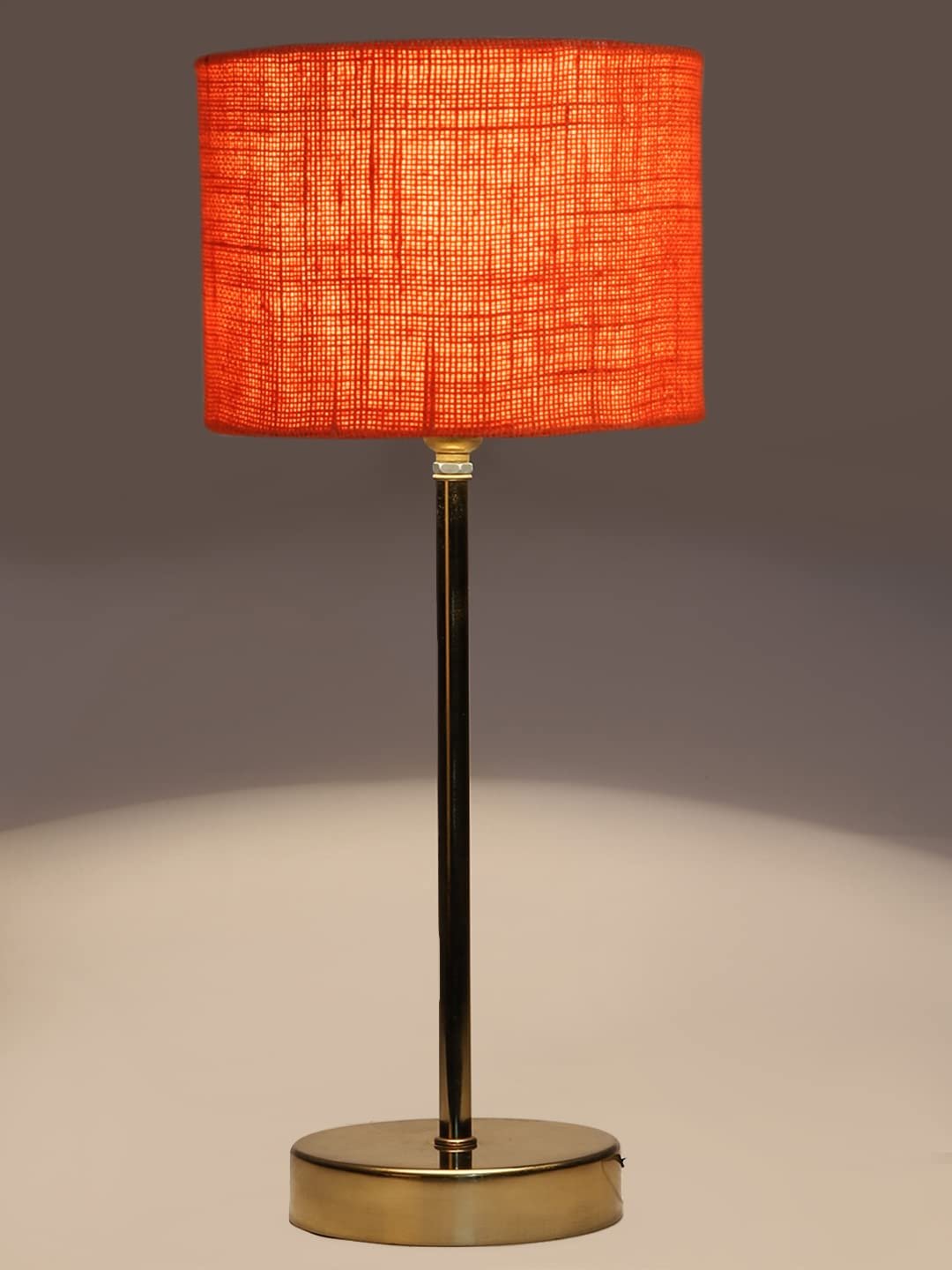 Orange Jute with Metal Gold Table Lamp(y)