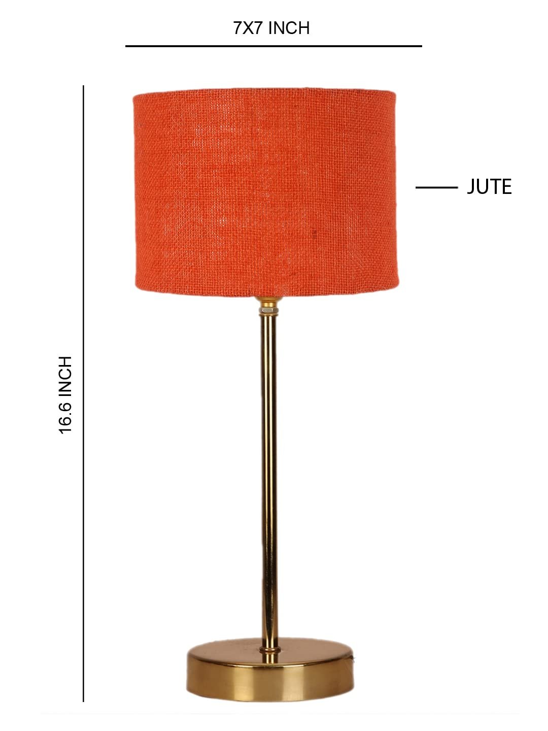 Orange Jute with Metal Gold Table Lamp(y)