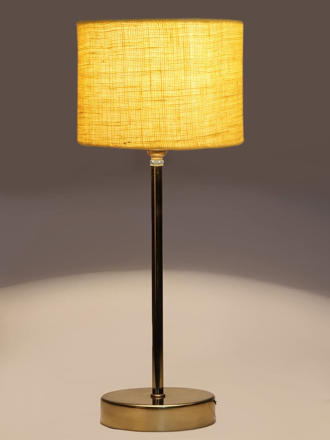 Yellow Jute with Metal Gold Table Lamp(Ab)