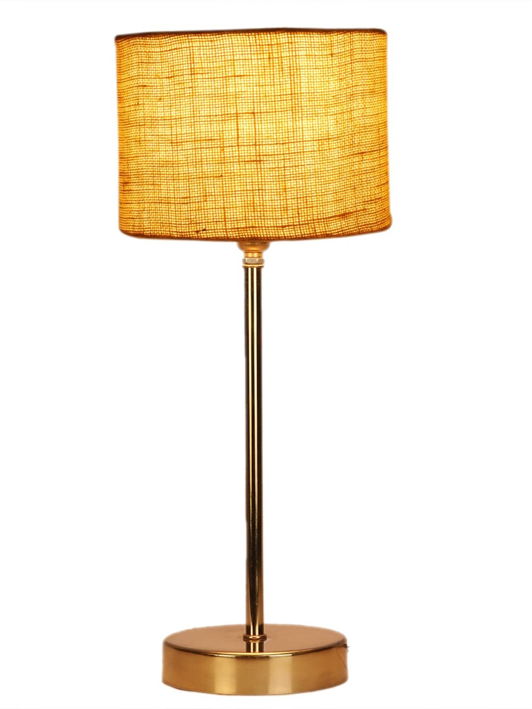 Yellow Jute with Metal Gold Table Lamp(Ab)