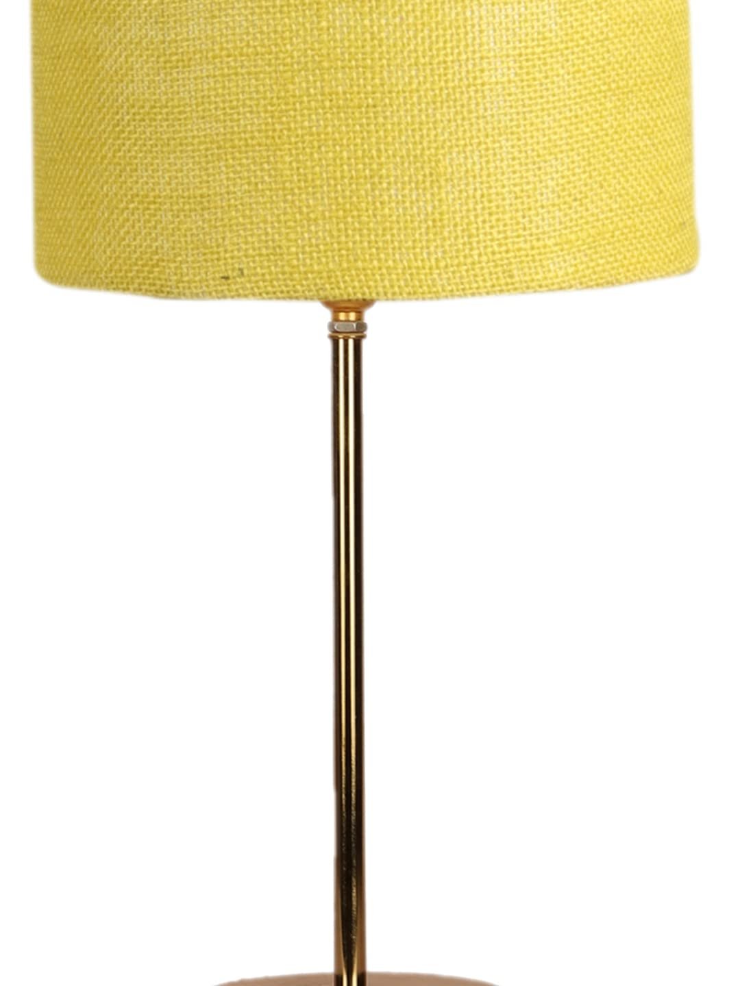 Yellow Jute with Metal Gold Table Lamp(Ab)