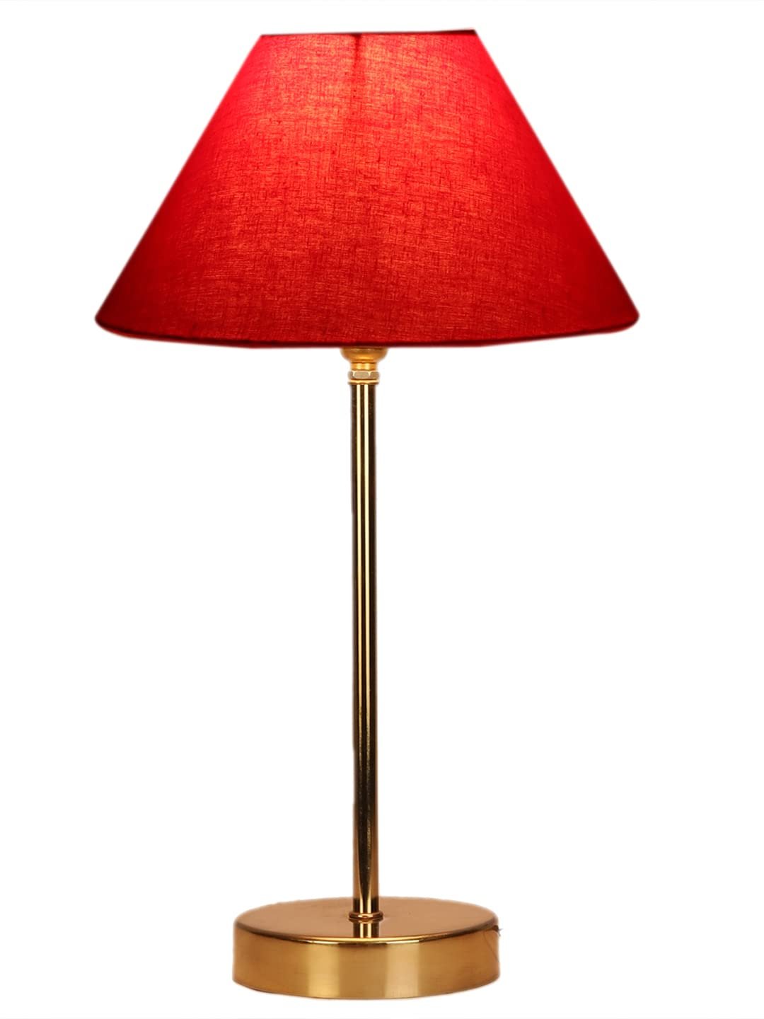 Red Cotton with Metal Gold Table Lamp(AF
