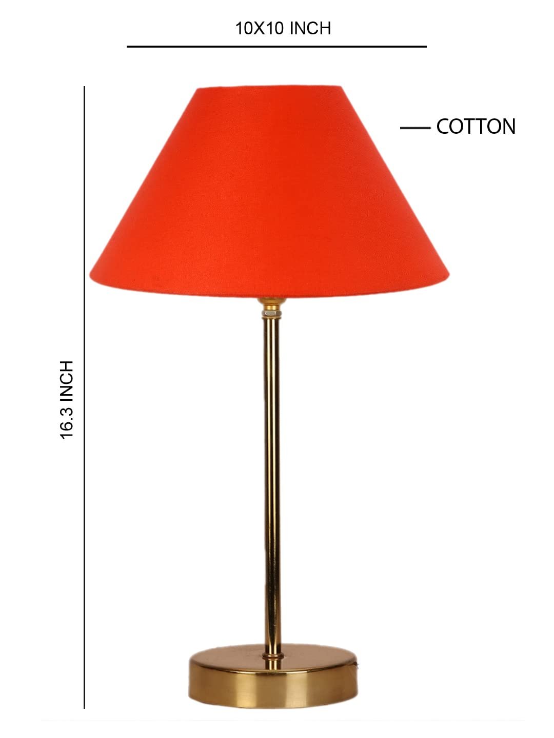 Orange Cotton with Metal Gold Table Lamp(AG