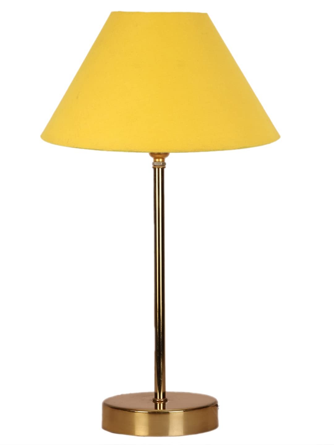 Yellow Cotton with Metal Gold Table Lamp-AH