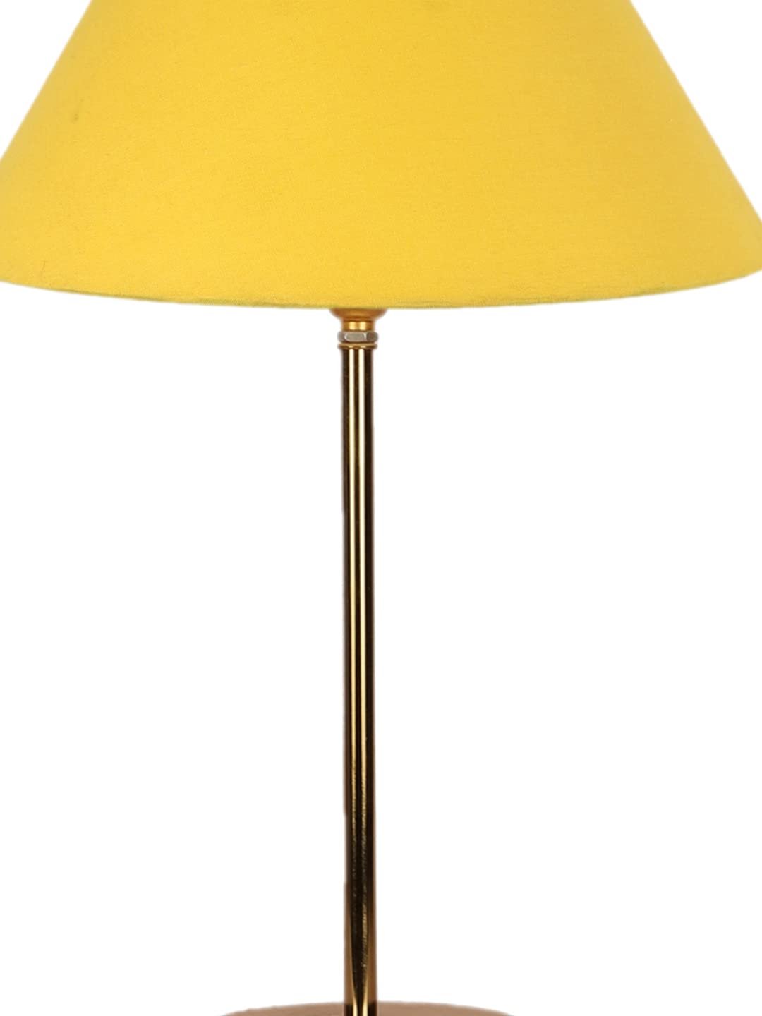 Yellow Cotton with Metal Gold Table Lamp-AH