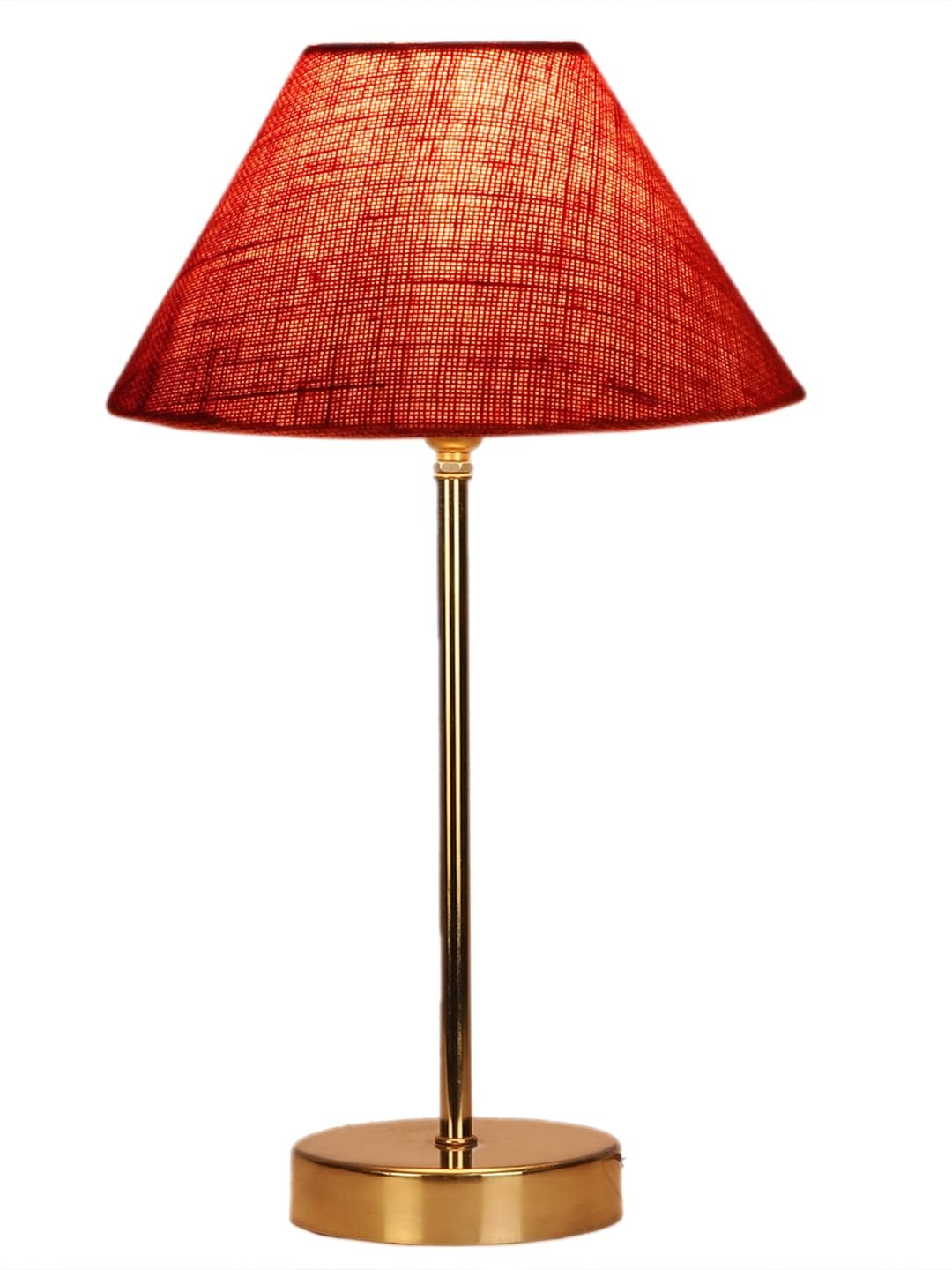 Pink Jute with Metal Gold Table Lamp-AZ