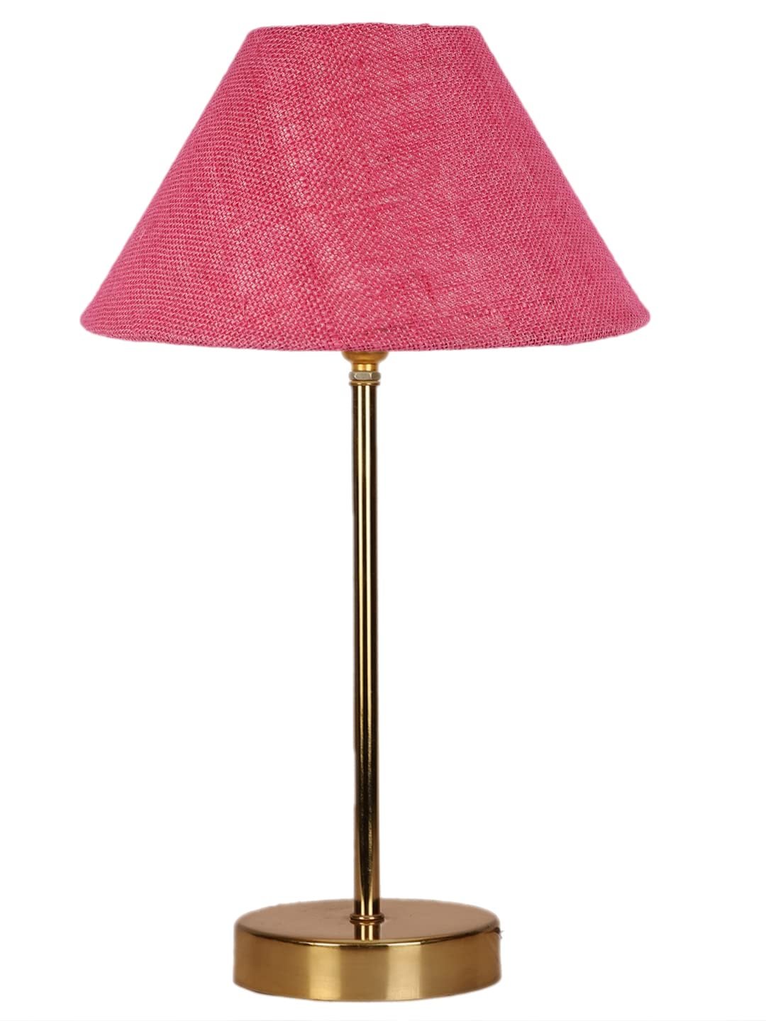 Pink Jute with Metal Gold Table Lamp-AZ