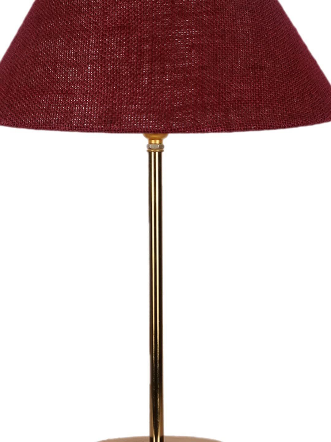 Maroon Jute with Metal Gold Table Lamp(BA