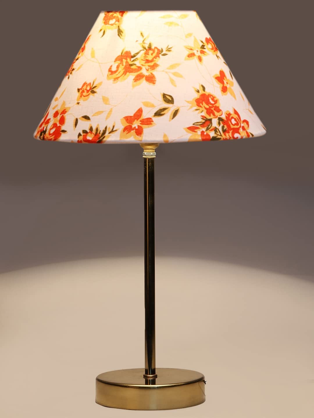 Multicolor Cotton with Metal Gold Table Lamp-BD