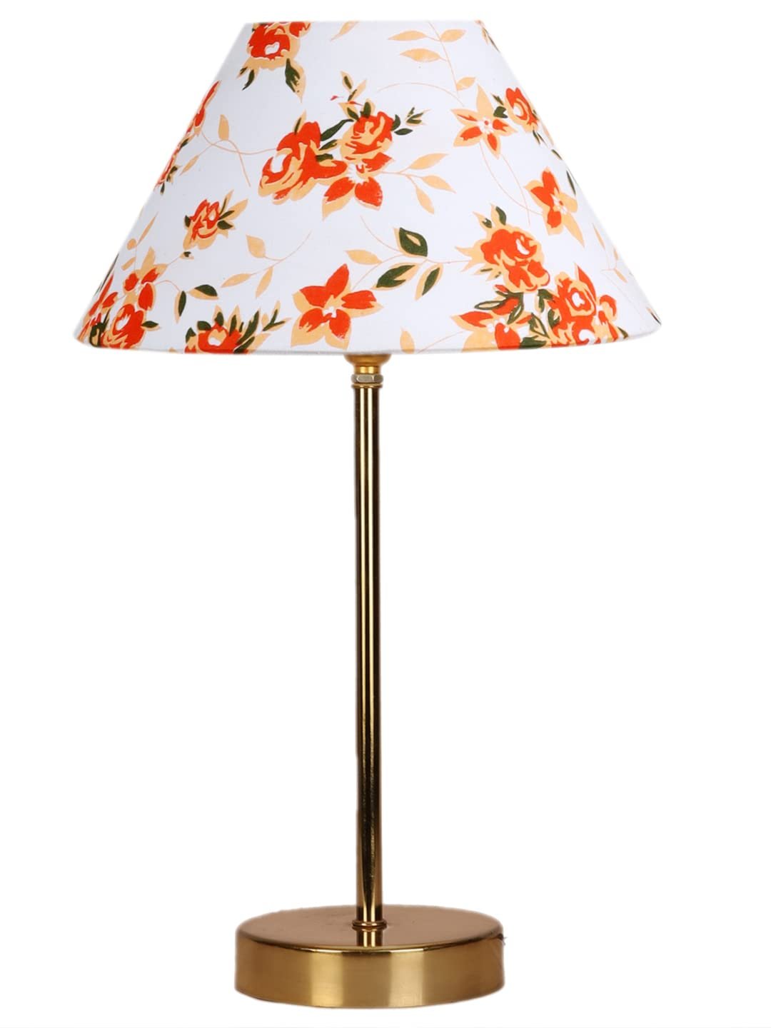 Multicolor Cotton with Metal Gold Table Lamp-BD