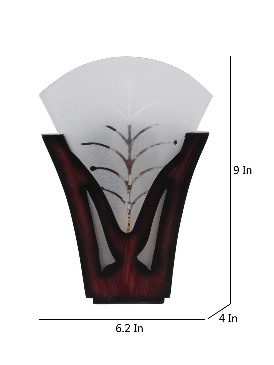Engineered Wood Glass Wall Mounted lamp (MW08)