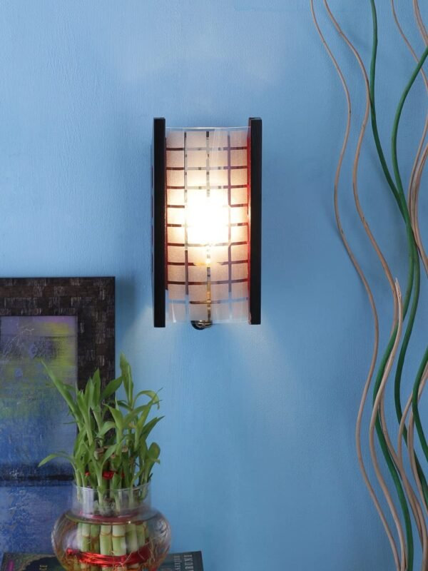 Engineered Wood Glass Wall Mounted lamp (MW09)