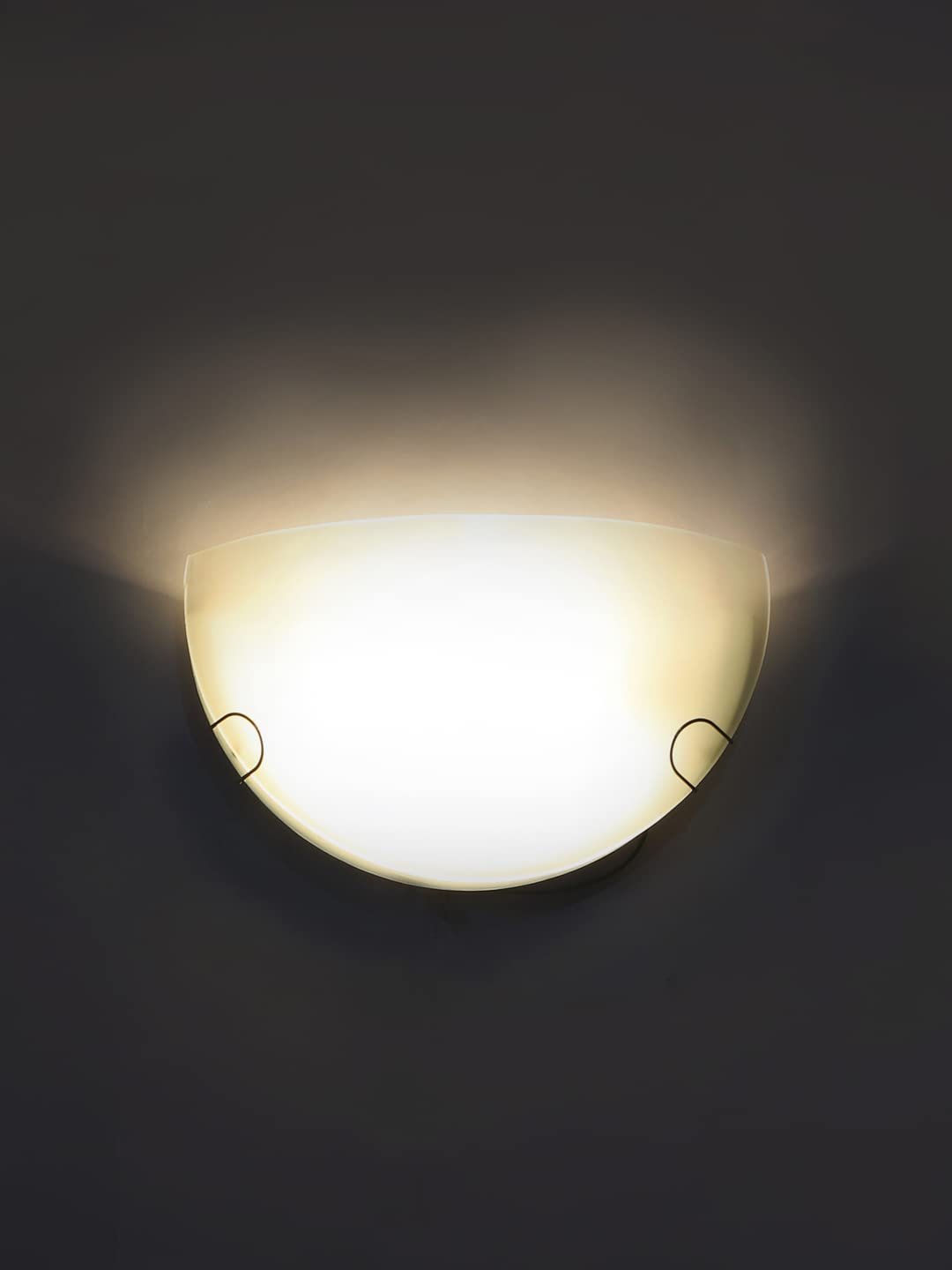 Milky Half Glass Uplighther Wallmounted Lamp (T11)