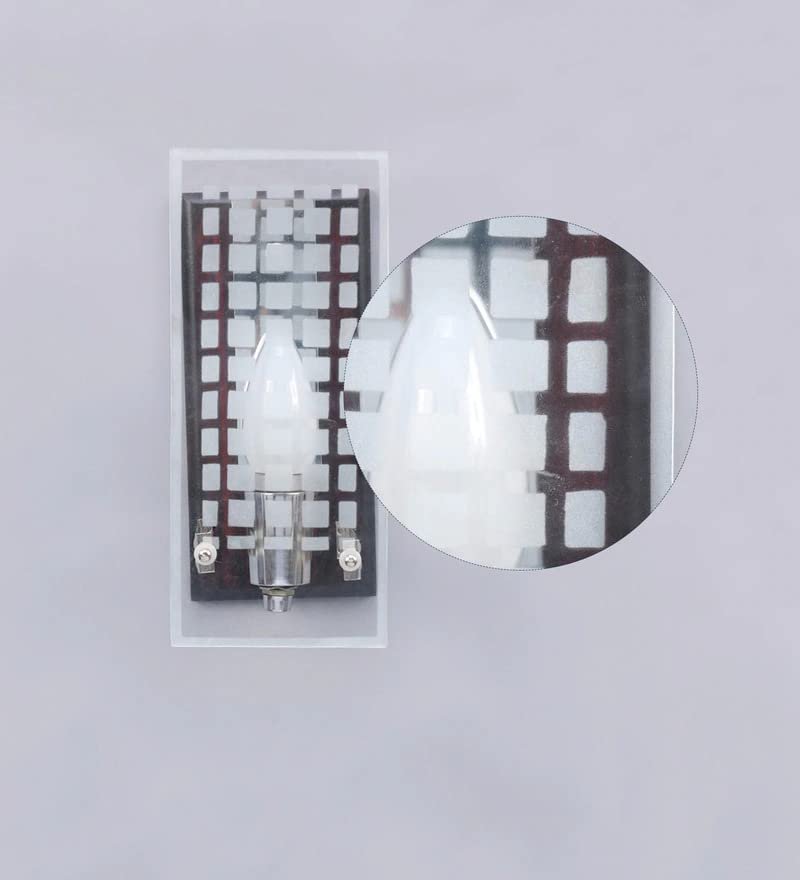 Engineered Wood Glass Wall Mounted lamp (T12)