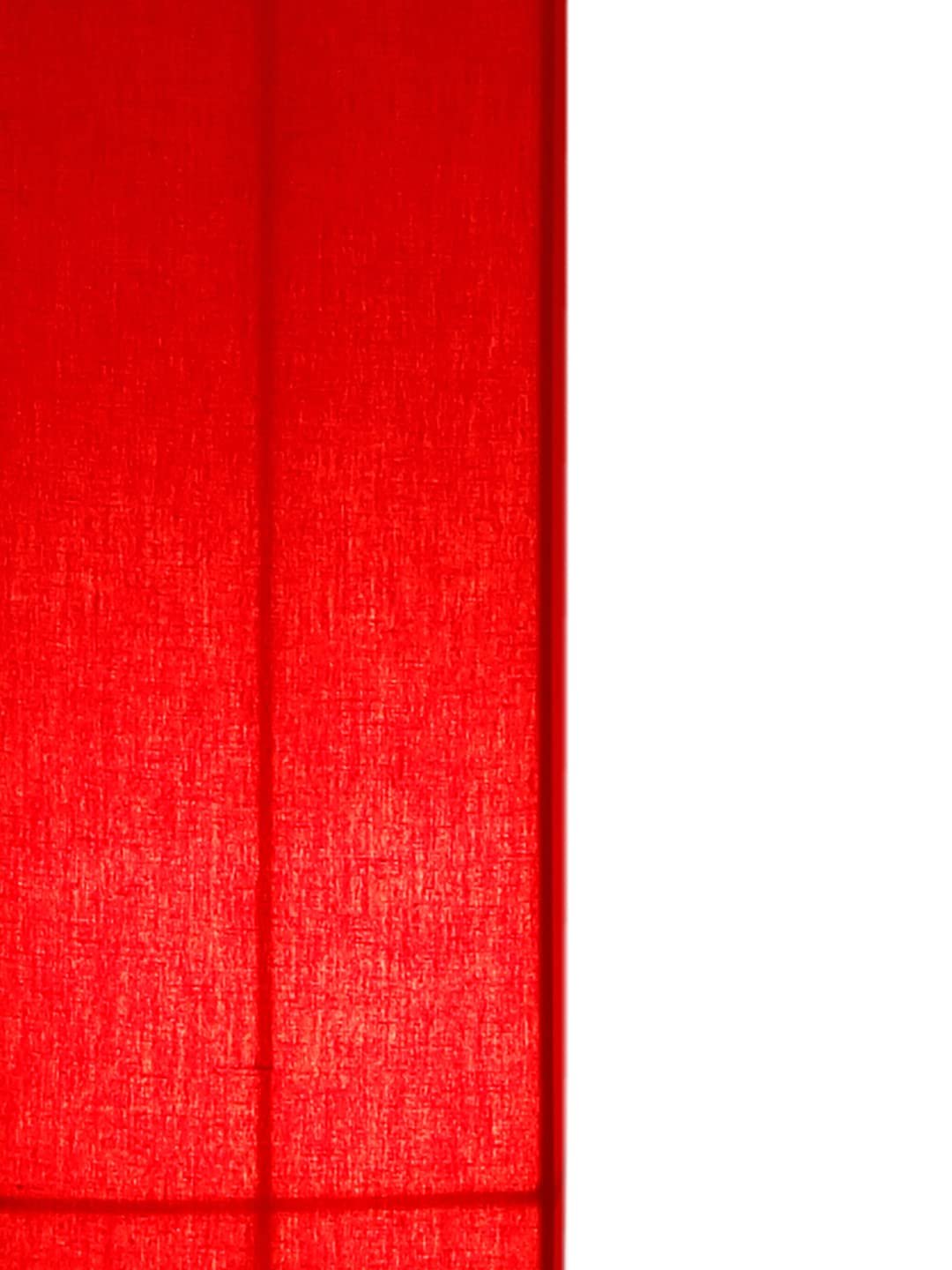 Red Square Cotton Shade Floor lamp with Wood Base .(Red,Cotton)