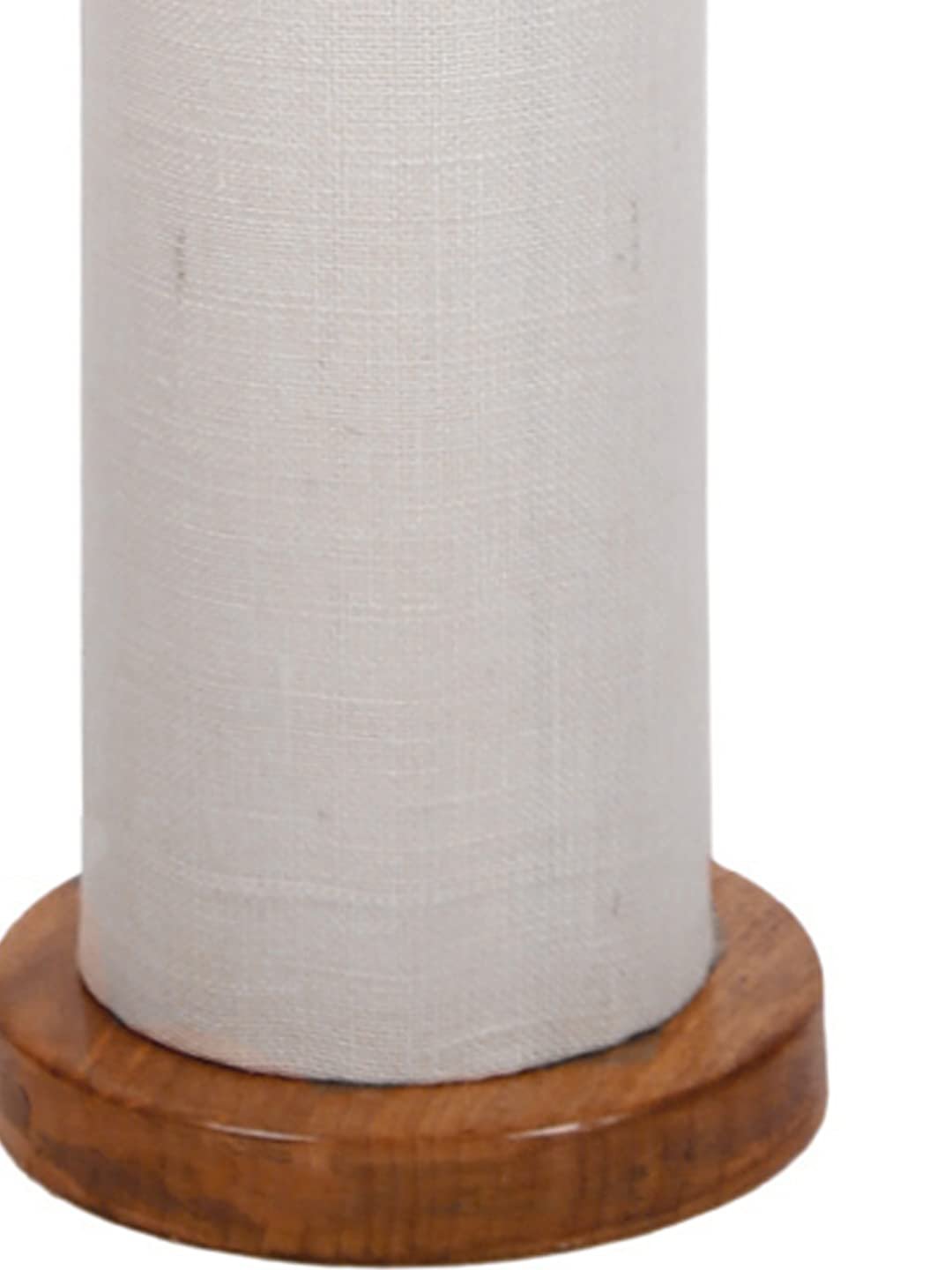White Jute Round Shade Floor lamp with Wood Base .(White,Jute)