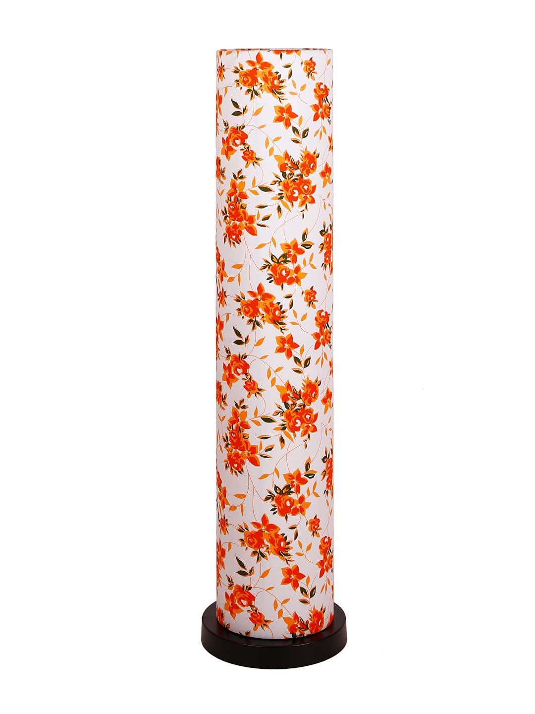 Multicolor Round Cotton Shade Floor lamp with Black Iron Base D677