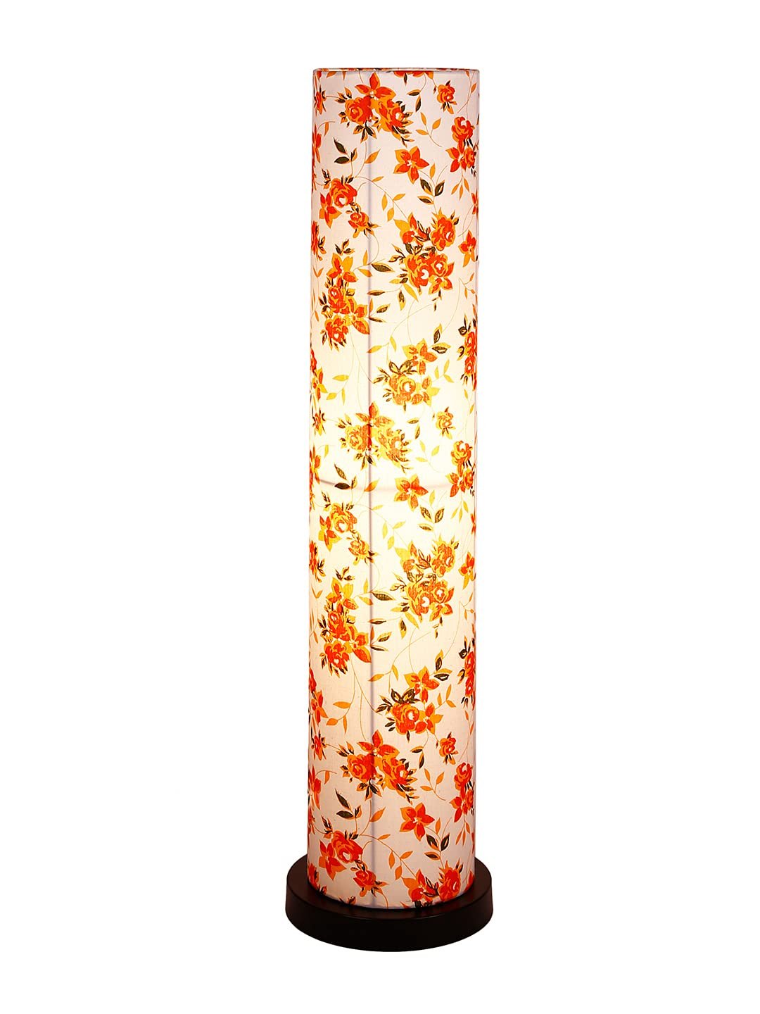 Multicolor Round Cotton Shade Floor lamp with Black Iron Base D677