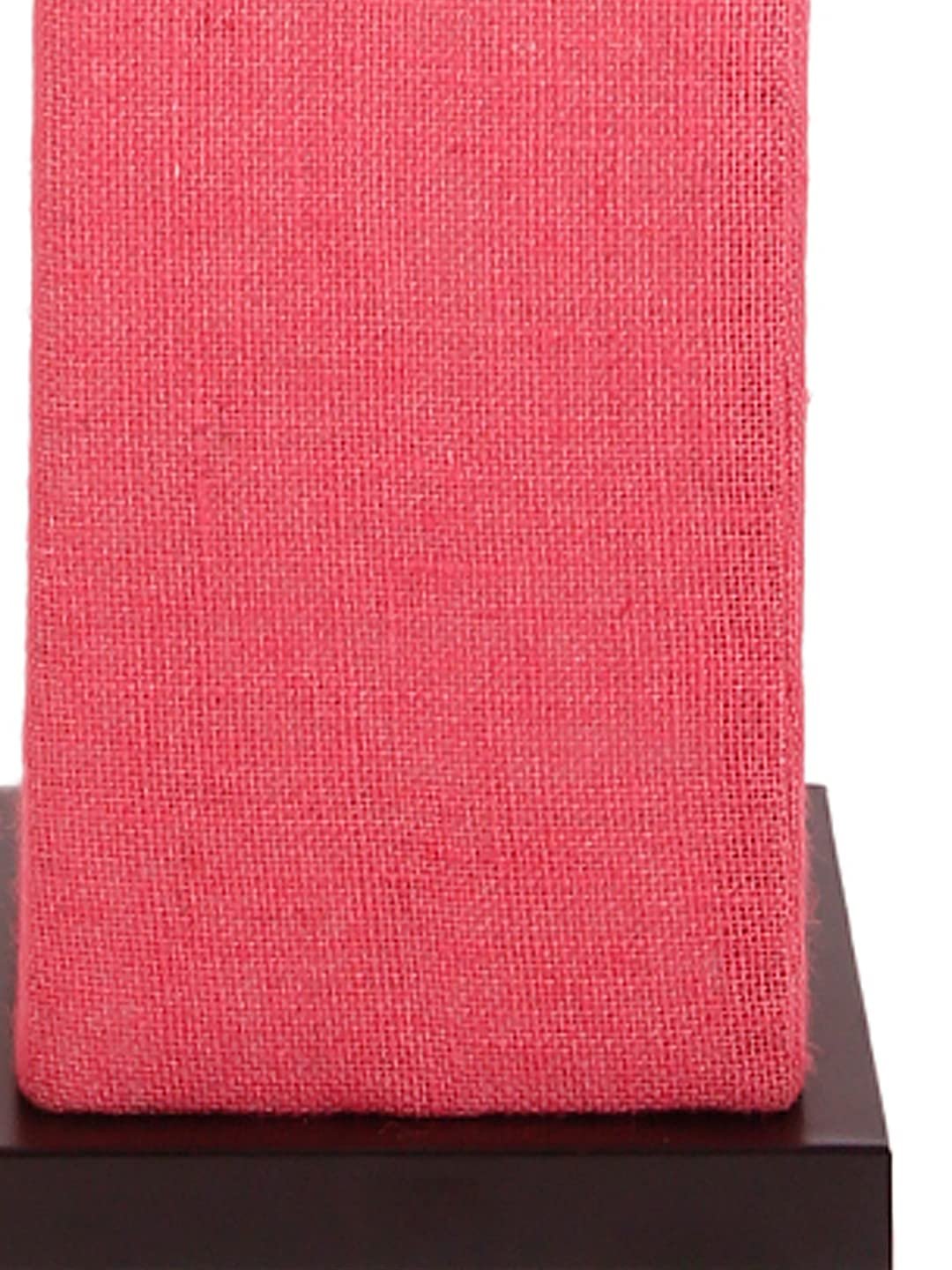 Pink Jute Square Shade Floor lamp with Black Iron Base