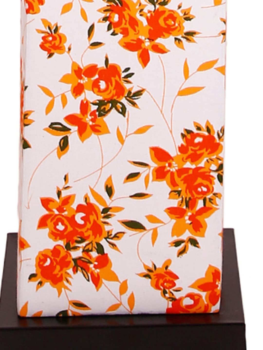 Multicolor Square Cotton Shade Floor lamp with Black Iron Base D684