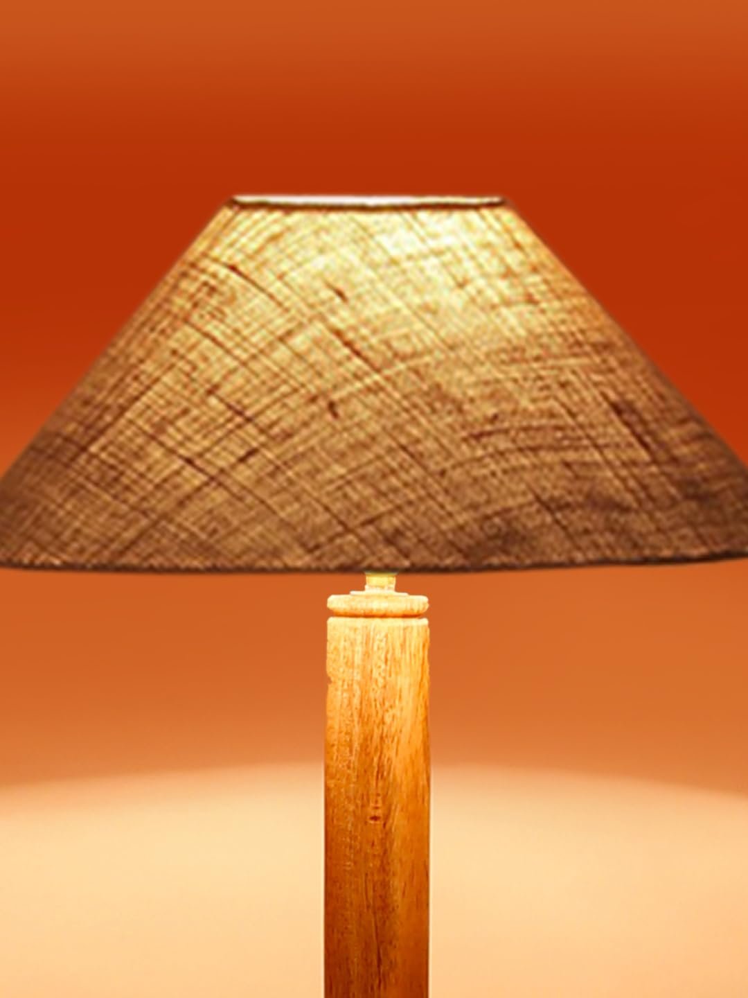 Beige Jute Coolie Floor Shelf Lamp -45-(13x53.75 Inches)-