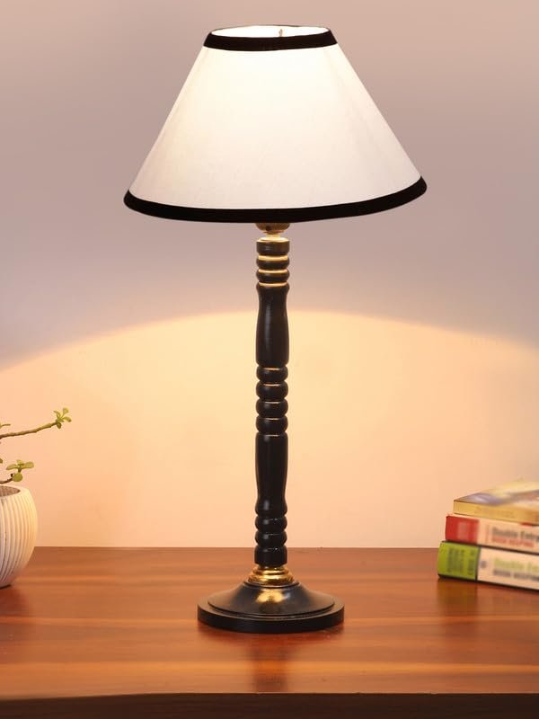 Multicolor Table Lamp | Artistic Mosaic Glass with Sturdy Wood Base | Decorative Ambient Light for Home D�cor | Perfect Blend of Modern & Traditional Style - Model DBH07