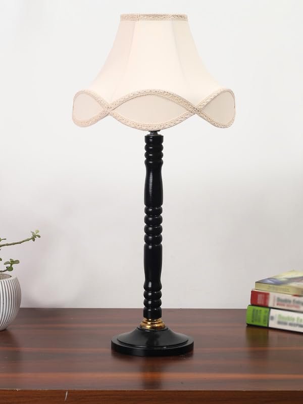 Multicolor Table Lamp | Artistic Mosaic Glass with Sturdy Wood Base | Decorative Ambient Light for Home D�cor | Perfect Blend of Modern & Traditional Style - Model DBH15