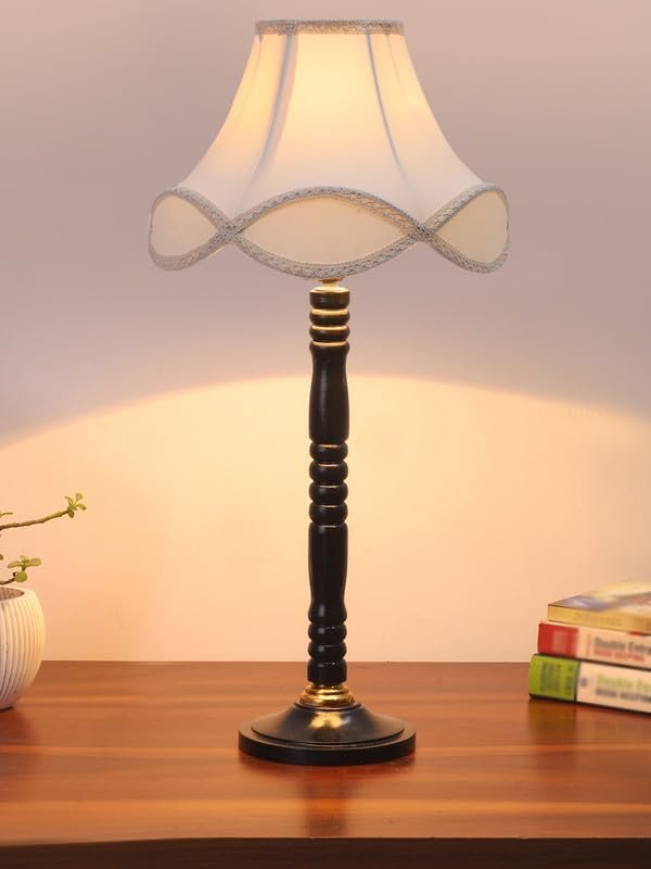 Multicolor Table Lamp | Artistic Mosaic Glass with Sturdy Wood Base | Decorative Ambient Light for Home D�cor | Perfect Blend of Modern & Traditional Style - Model DBH15