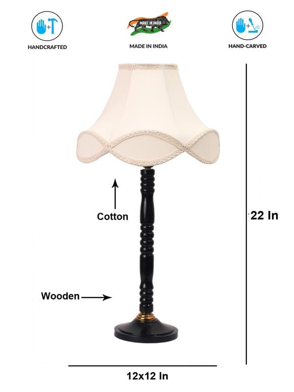 Multicolor Table Lamp | Artistic Mosaic Glass with Sturdy Wood Base | Decorative Ambient Light for Home D�cor | Perfect Blend of Modern & Traditional Style - Model DBH15