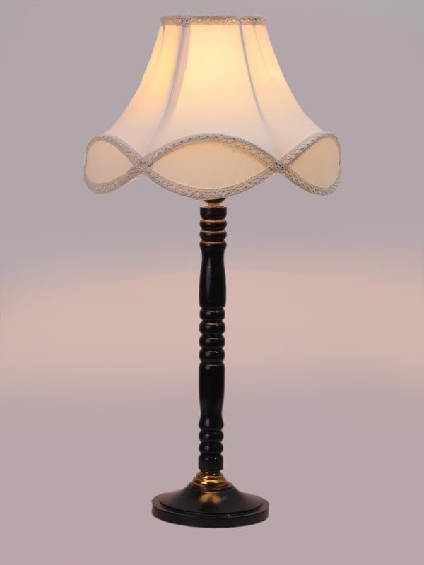 Multicolor Table Lamp | Artistic Mosaic Glass with Sturdy Wood Base | Decorative Ambient Light for Home D�cor | Perfect Blend of Modern & Traditional Style - Model DBH15