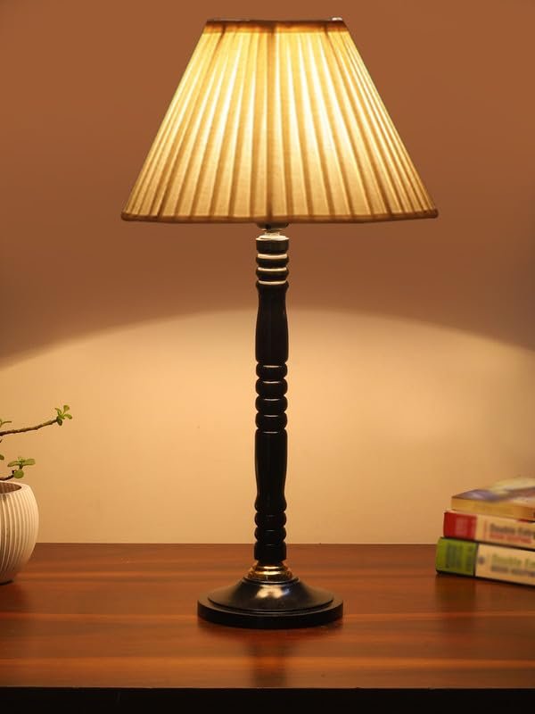 Multicolor Table Lamp | Artistic Mosaic Glass with Sturdy Wood Base | Decorative Ambient Light for Home D�cor | Perfect Blend of Modern & Traditional Style - Model DBH21