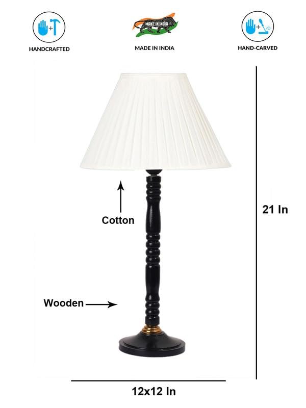 Multicolor Table Lamp | Artistic Mosaic Glass with Sturdy Wood Base | Decorative Ambient Light for Home D�cor | Perfect Blend of Modern & Traditional Style - Model DBH21