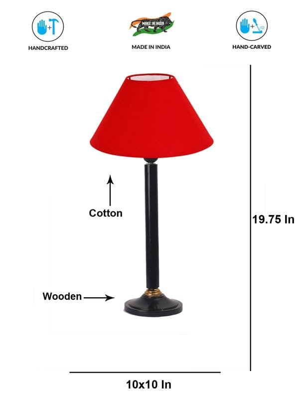 Multicolor Table Lamp | Artistic Mosaic Glass with Sturdy Wood Base | Decorative Ambient Light for Home D�cor | Perfect Blend of Modern & Traditional Style - Model DBH27