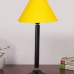 Multicolor Table Lamp | Artistic Mosaic Glass with Sturdy Wood Base | Decorative Ambient Light for Home D�cor | Perfect Blend of Modern & Traditional Style – Model DBH29