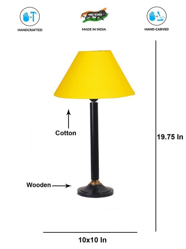 Multicolor Table Lamp | Artistic Mosaic Glass with Sturdy Wood Base | Decorative Ambient Light for Home D�cor | Perfect Blend of Modern & Traditional Style - Model DBH29