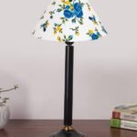 Multicolor Table Lamp | Artistic Mosaic Glass with Sturdy Wood Base | Decorative Ambient Light for Home D�cor | Perfect Blend of Modern & Traditional Style – Model DBH36