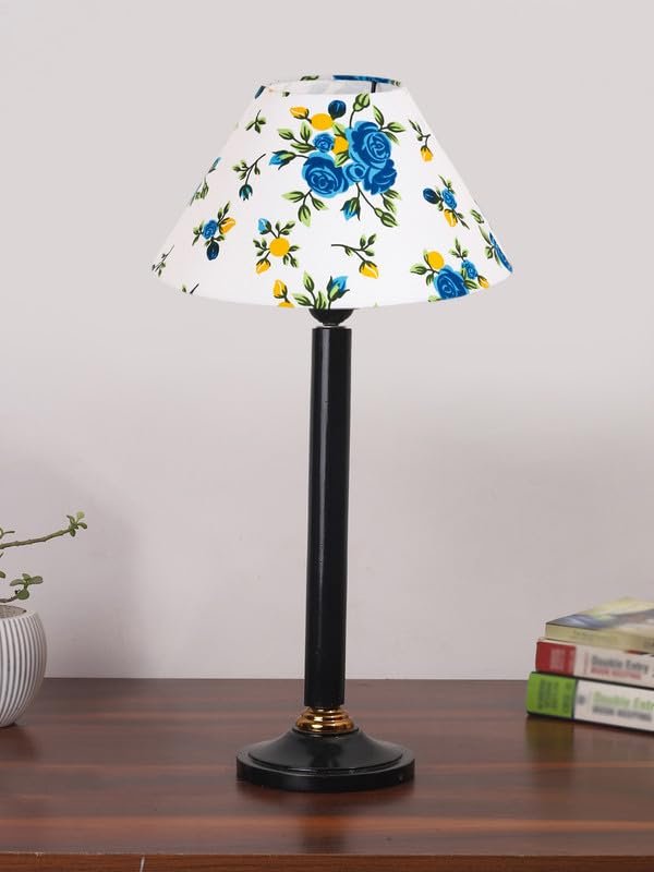 Multicolor Table Lamp | Artistic Mosaic Glass with Sturdy Wood Base | Decorative Ambient Light for Home D�cor | Perfect Blend of Modern & Traditional Style - Model DBH36