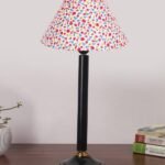 Multicolor Table Lamp | Artistic Mosaic Glass with Sturdy Wood Base | Decorative Ambient Light for Home D�cor | Perfect Blend of Modern & Traditional Style – Model DBH38