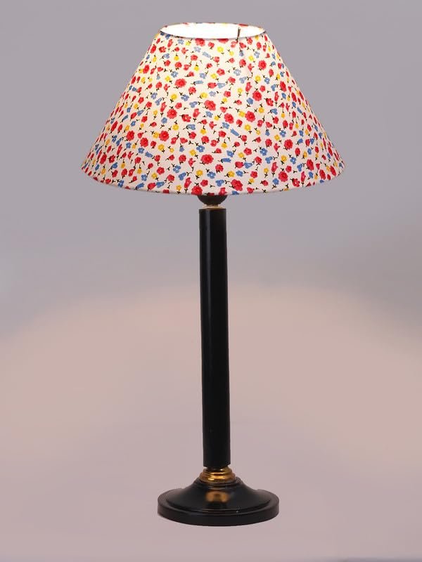 Multicolor Table Lamp | Artistic Mosaic Glass with Sturdy Wood Base | Decorative Ambient Light for Home D�cor | Perfect Blend of Modern & Traditional Style - Model DBH38