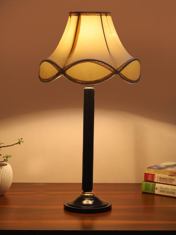 Multicolor Table Lamp | Artistic Mosaic Glass with Sturdy Wood Base | Decorative Ambient Light for Home D�cor | Perfect Blend of Modern & Traditional Style - Model DBH39
