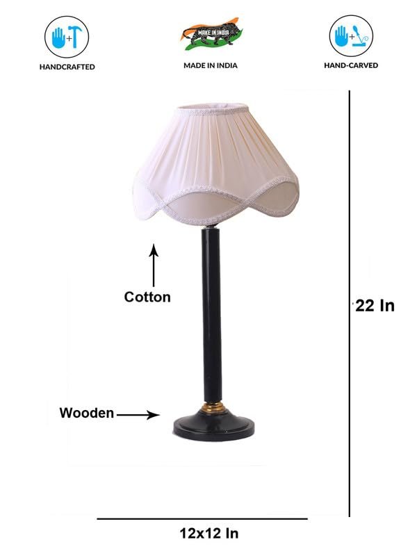 Multicolor Table Lamp | Artistic Mosaic Glass with Sturdy Wood Base | Decorative Ambient Light for Home D�cor | Perfect Blend of Modern & Traditional Style - Model DBH40