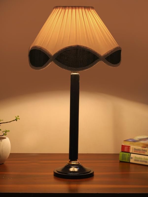 Multicolor Table Lamp | Artistic Mosaic Glass with Sturdy Wood Base | Decorative Ambient Light for Home D�cor | Perfect Blend of Modern & Traditional Style - Model DBH41