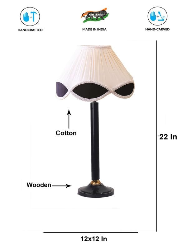 Multicolor Table Lamp | Artistic Mosaic Glass with Sturdy Wood Base | Decorative Ambient Light for Home D�cor | Perfect Blend of Modern & Traditional Style - Model DBH41