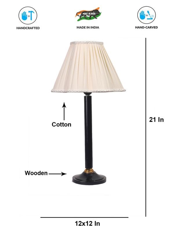 Multicolor Table Lamp | Artistic Mosaic Glass with Sturdy Wood Base | Decorative Ambient Light for Home D�cor | Perfect Blend of Modern & Traditional Style - Model DBH42