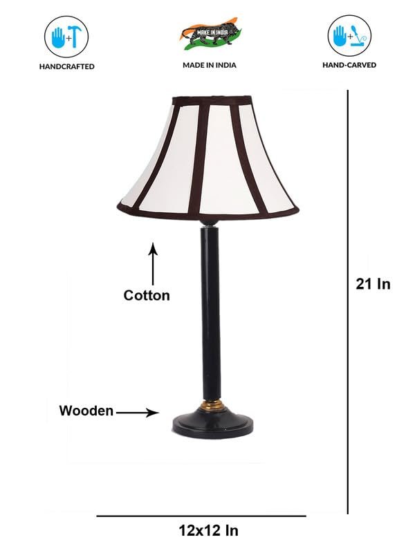 Multicolor Table Lamp | Artistic Mosaic Glass with Sturdy Wood Base | Decorative Ambient Light for Home D�cor | Perfect Blend of Modern & Traditional Style - Model DBH44