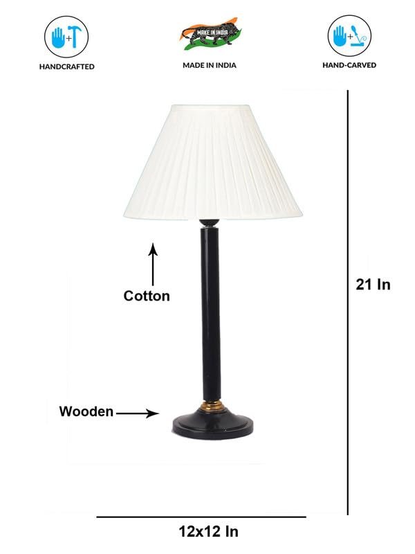 Multicolor Table Lamp | Artistic Mosaic Glass with Sturdy Wood Base | Decorative Ambient Light for Home D�cor | Perfect Blend of Modern & Traditional Style - Model DBH45