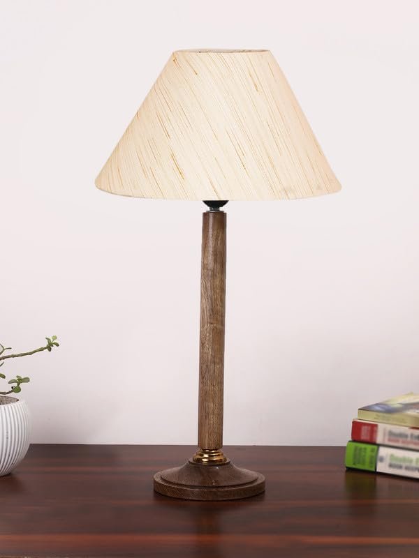 Multicolor Table Lamp | Artistic Mosaic Glass with Sturdy Wood Base | Decorative Ambient Light for Home D�cor | Perfect Blend of Modern & Traditional Style - Model DBH73
