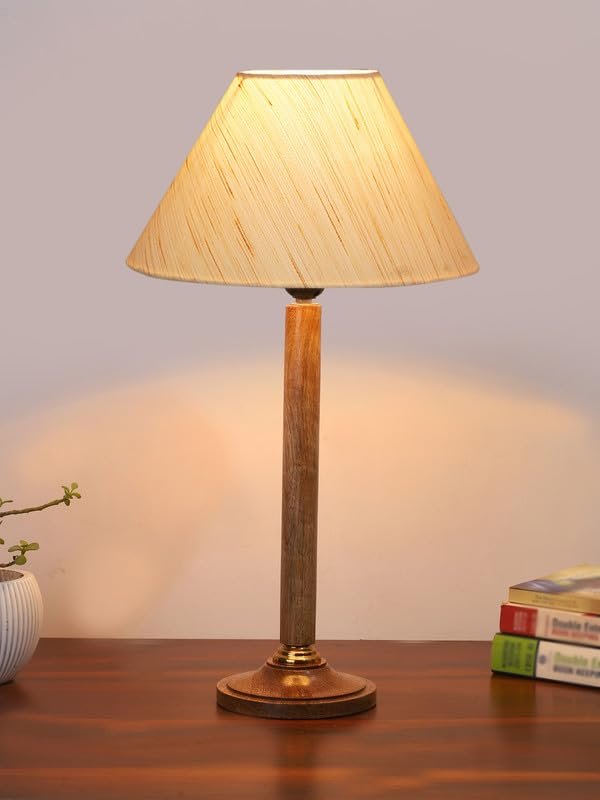 Multicolor Table Lamp | Artistic Mosaic Glass with Sturdy Wood Base | Decorative Ambient Light for Home D�cor | Perfect Blend of Modern & Traditional Style - Model DBH73